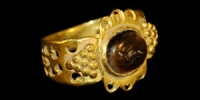 Roman - Gold Ring with Standing Figure Intaglio