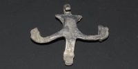 Silver Beast-Heads Trefoil Pendant
