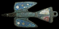 Roman - Enamelled Flying Bird Brooch