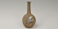 Roman - Bulbous Green Glass Bottle