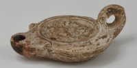 Roman - Oil Lamp - Charioteer in Biga