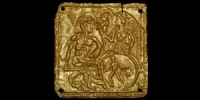Greek - Gold Applique - Nike Presenting Corinthian Helmet to Pan