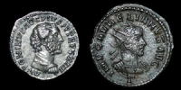 Roman Empire - Antoninus Pius Denarius and Aurelian with Vabalathus Antonianus