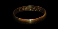 17th Century - Gold Inscribed Posy Ring - The gift of a frend