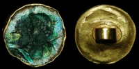 Roman - Gold Seal with Glass Intaglio - Profile Bust
