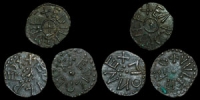 British Anglo-Saxon  - Northumbria - 3 Aethelred II Stycas - MONNE, WVLFRED and EARDWVLF