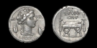 L Furius Brocchus - Ceres Denarius