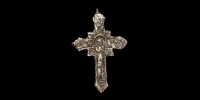 Silver Reliquary Cross Pendant