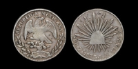 Mexico - 1877 Xatatecas - Chopmarked 8 Reales