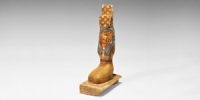 Painted Wooden Isis Figurine