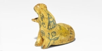 Glass Hippopotamus Figurine