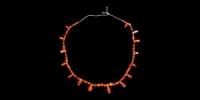 Carnelian Poppy Bead Necklace