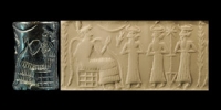 Akkadian Cylinder Seal with Presentation Scene