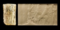 Akkadian Cylinder Seal with Contestant Scene