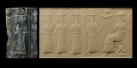 Akkadian Cylinder Seal with Presentation Scene