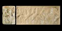 Akkadian Cylinder Seal with Contest Scene