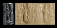 Old Babylonian Haematite Seal with Sun God and His Wife