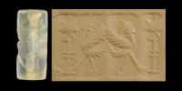 Late Babylonian Rock Crystal Cylinder Seal with Approaching Scorpion