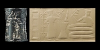 Akkadian Cylinder Seal with Gods