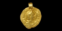 Gold Herennia Etruscilla Aureus Coin Pendant