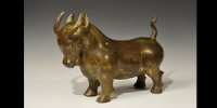 Large Bronze Bull Statuette