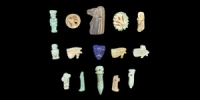 Glazed Composition and Hardstone Amulet Group