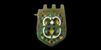 Bronze Enamelled Hinged Plate