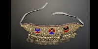 Bedouin White Metal and Glass Necklace
