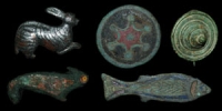 Roman - Three Zoomorphic and Two Plate Brooches