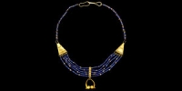 Gold and Lapis Lazuli Mesopotamian Necklace