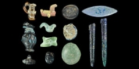 and Roman Glass Amulet Group