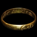 English 17th Century - Inscribed Gold Memorial Ring