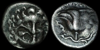 Greece - Rhodes - Autonomous - Helios and Rose - Countermarked AR Drachm