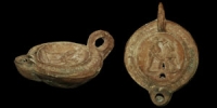 Roman - Two Gladiators Oil Lamp