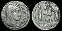 Roman Republic - L. Aemilius Lepidus Paullus - Denarius