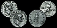 Roman Empire - Vespasian - Two Denarii