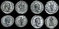 Roman Empire - Septimius Severus - Four Denarii