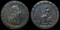 British Milled - George III - 1797 - Cartwheel Penny