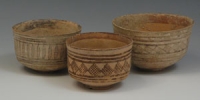 Indus Valley Bronze Age  - Three Pottery Vessels