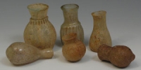 Roman - Group of Six Glass Bottles and Phials