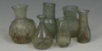 Roman - Group of Six Glass Bottles and Phials