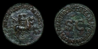 Caligula - Nero and Drusus - AE Dupondius
