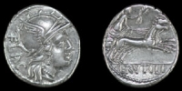 L Rutilius Flaccus - Denarius