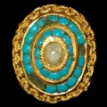 Tudor - Turquoise Inlaid Jeweled Mount