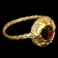 Roman - Gold Ring with Cabochon Garnet