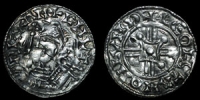 Anglo-Saxon - Rare Harthacnut - Arms and Sceptre Penny - London, Leofstan