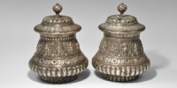Silver Figural Vessel Pair