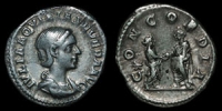 Roman Empire - Aquilla Severa - Elagabalus and Aquilia Severa Denarius