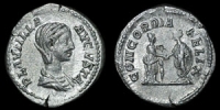 Roman Empire - Plautilla - Empress and Emperor Denarius