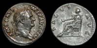 Roman Empire - Vespasian - Salus Denarius